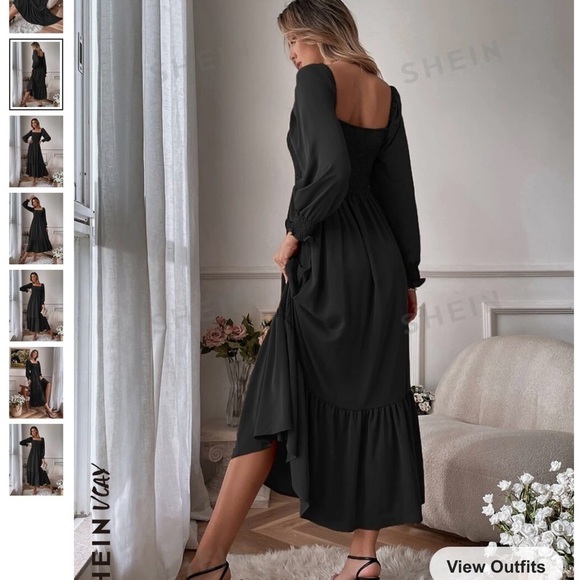 🌸SHEIN VCAY Square Neck Dress🖤 - Picture 2 of 3